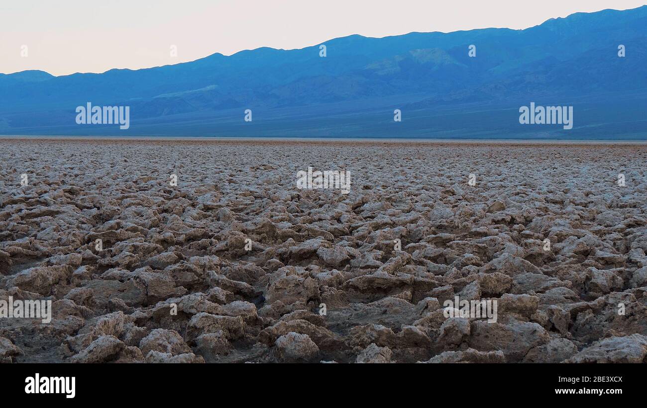 The crusty landscape of Devils Golf Course at Death Valley National ...