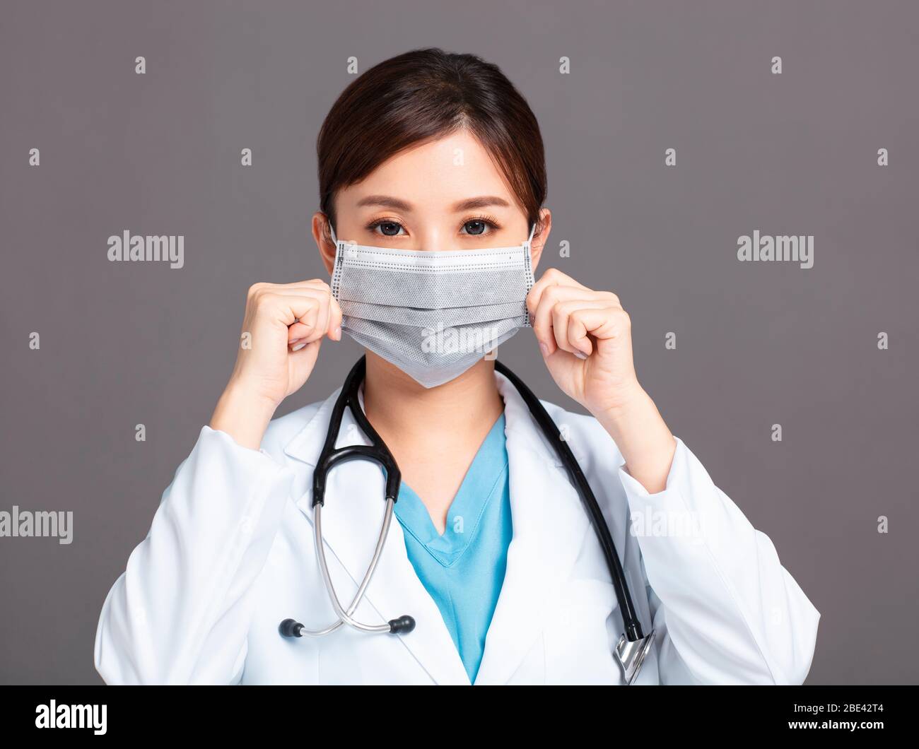 female doctor wearing protective mask Stock Photo Alamy