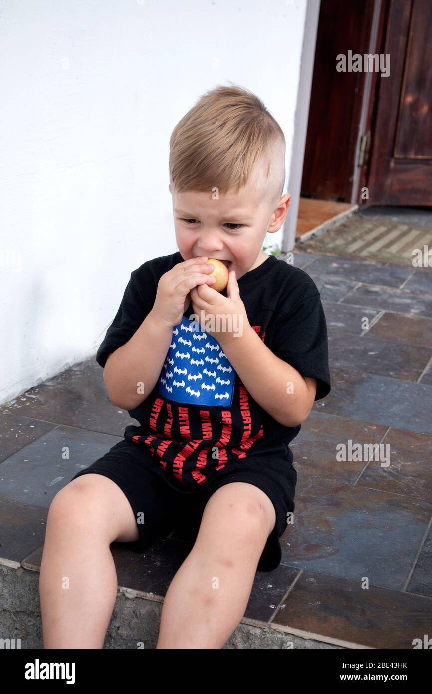 Toddler wearing an American Flag shirt 