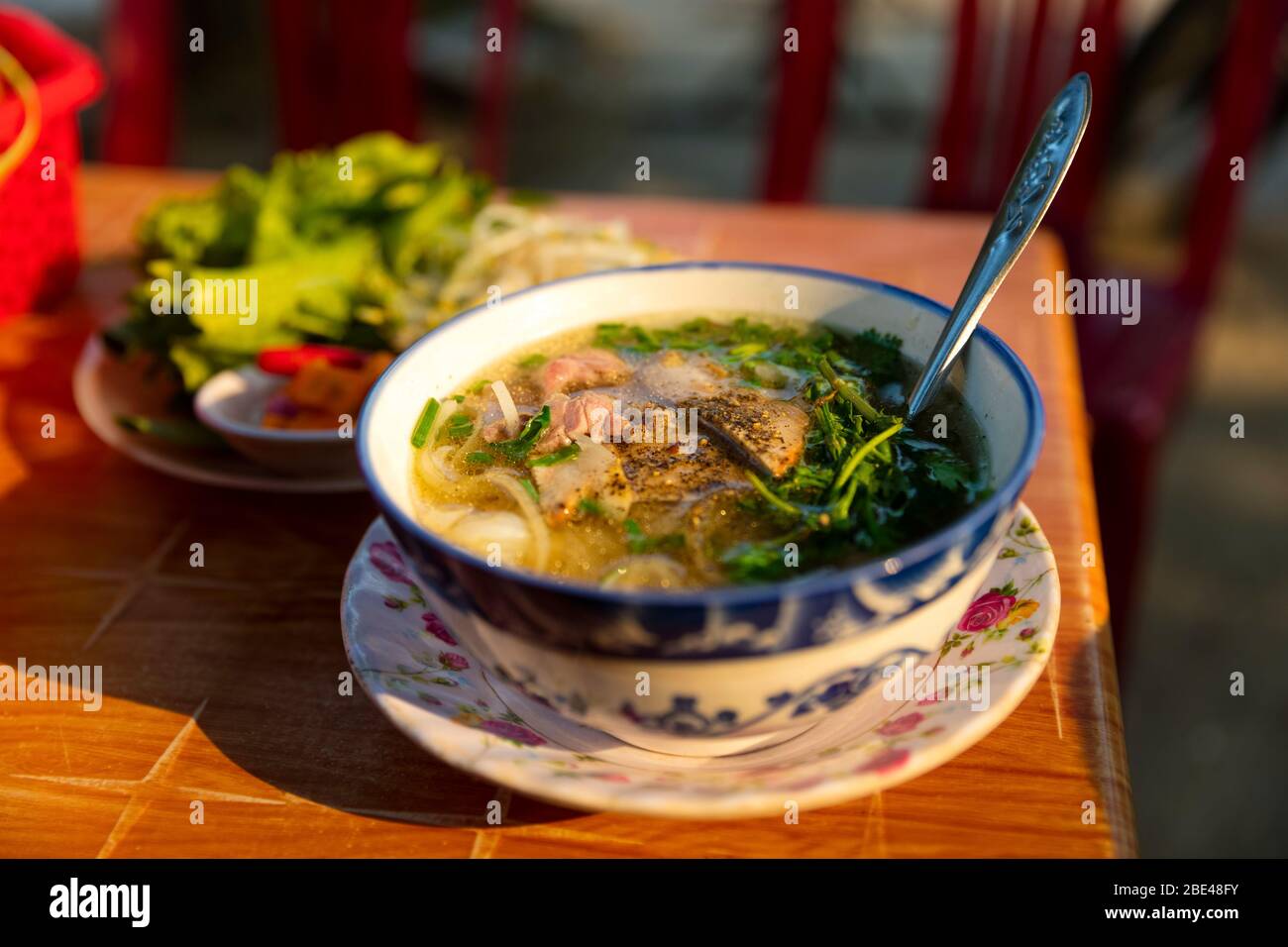 Traditional soup; Hue, Thua Thien-Hue Province, Vietnam Stock Photo
