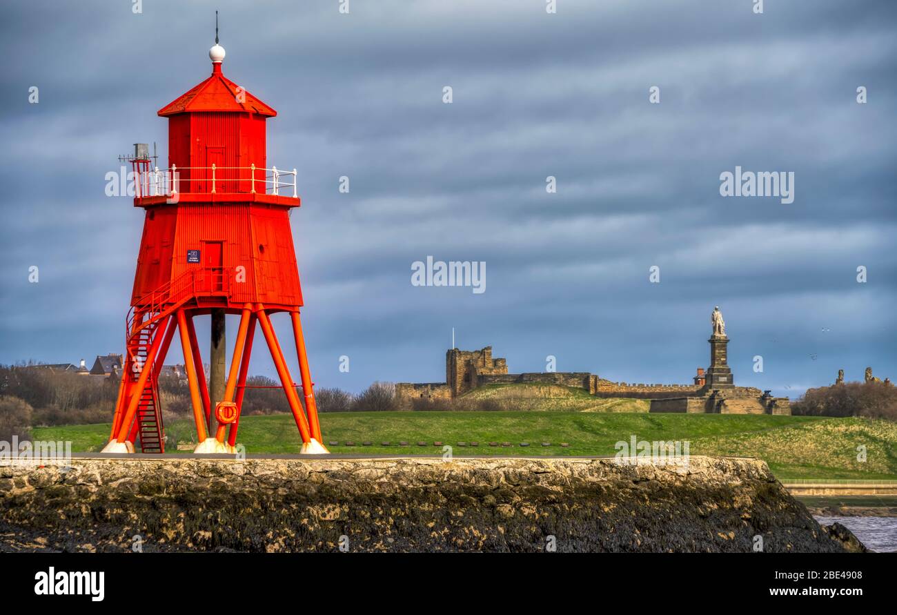 Herd Groyne Lighthouse; South Shields, Tyne and Wear, England Stock Photo Alamy