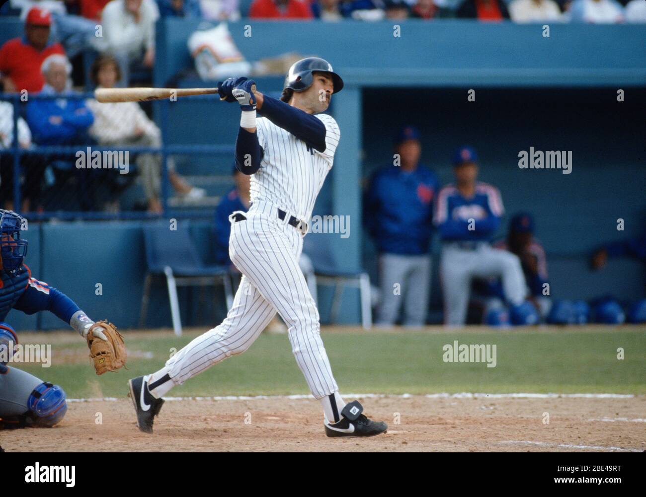 Yankees Don Mattingly playing baseball at the spring training facility