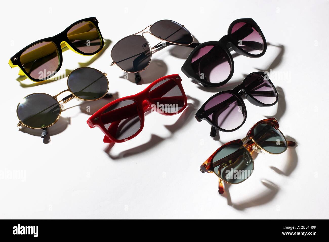 Sunglasses on White Background Stock Photo