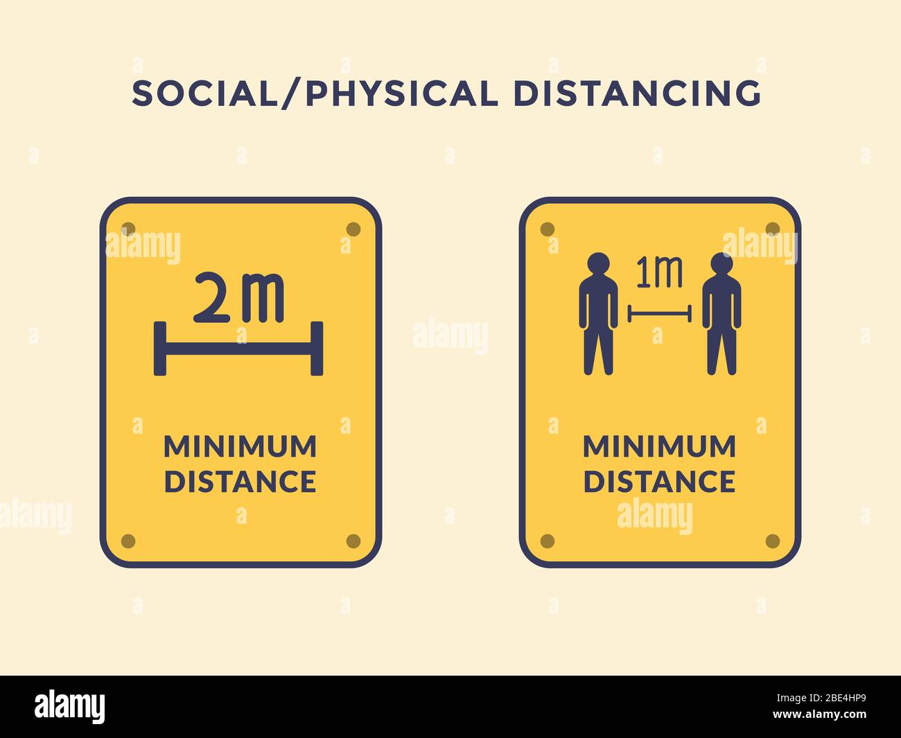 physical or social distancing icon square rectangle with safe distance ...