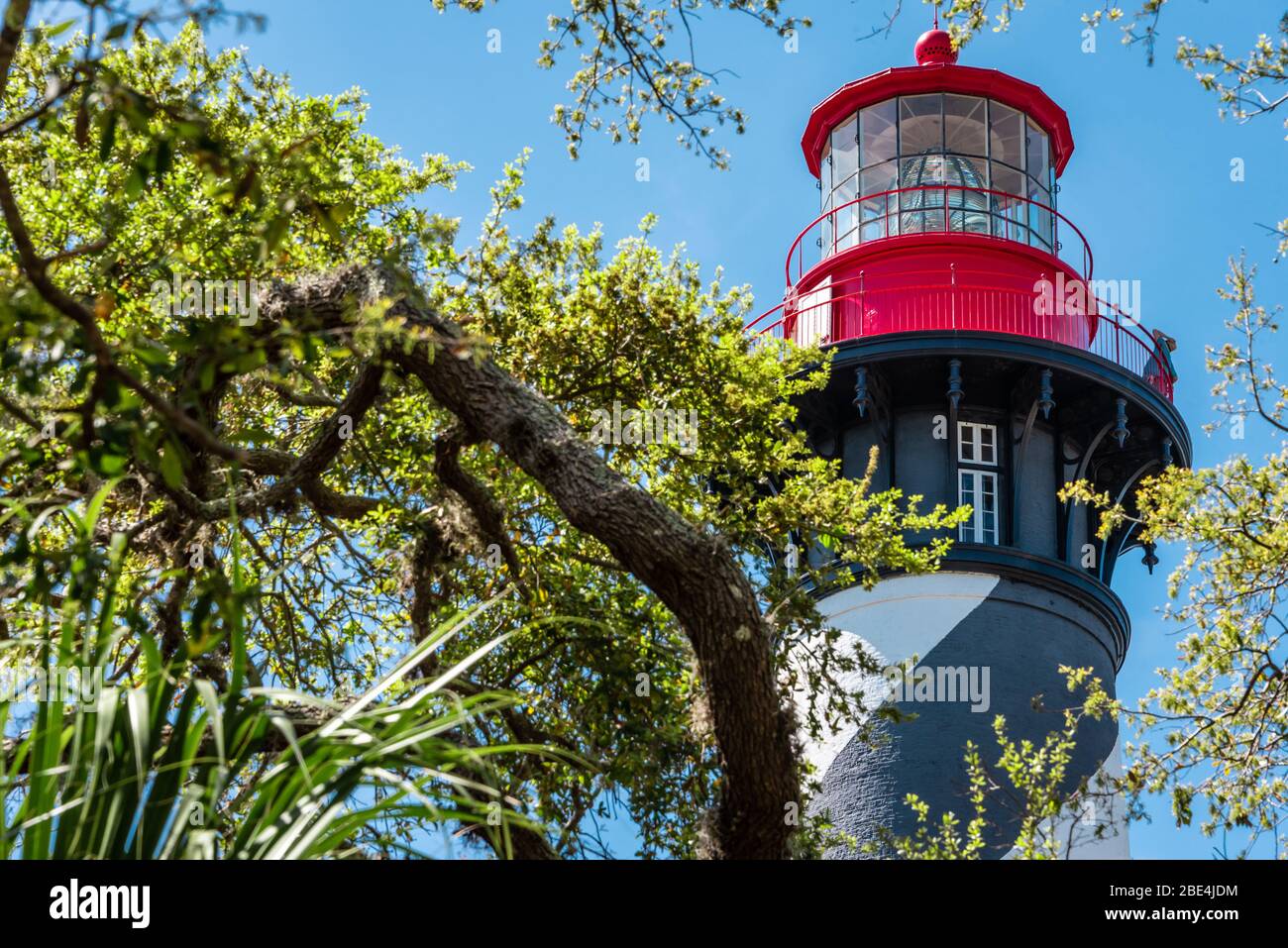 Historic St. Augustine Lighthouse, built between 1871 and 1874, on Anastasia Island in St. Augustine, Florida. (USA) Stock Photo