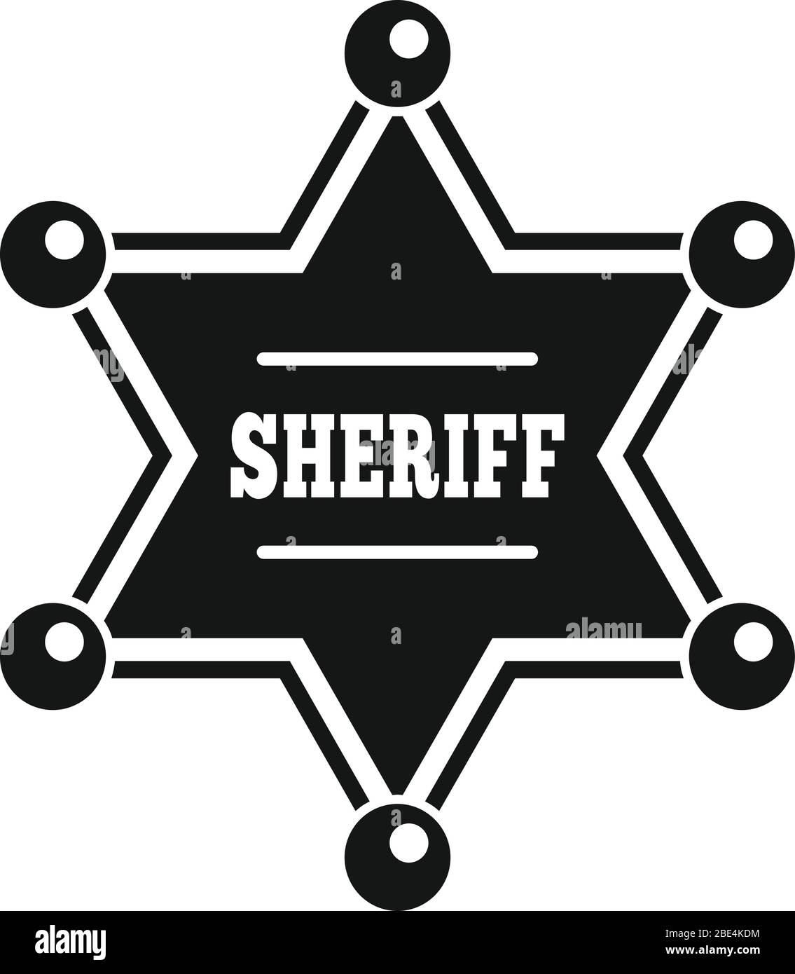 Sheriff star icon. Simple illustration of sheriff star vector icon for