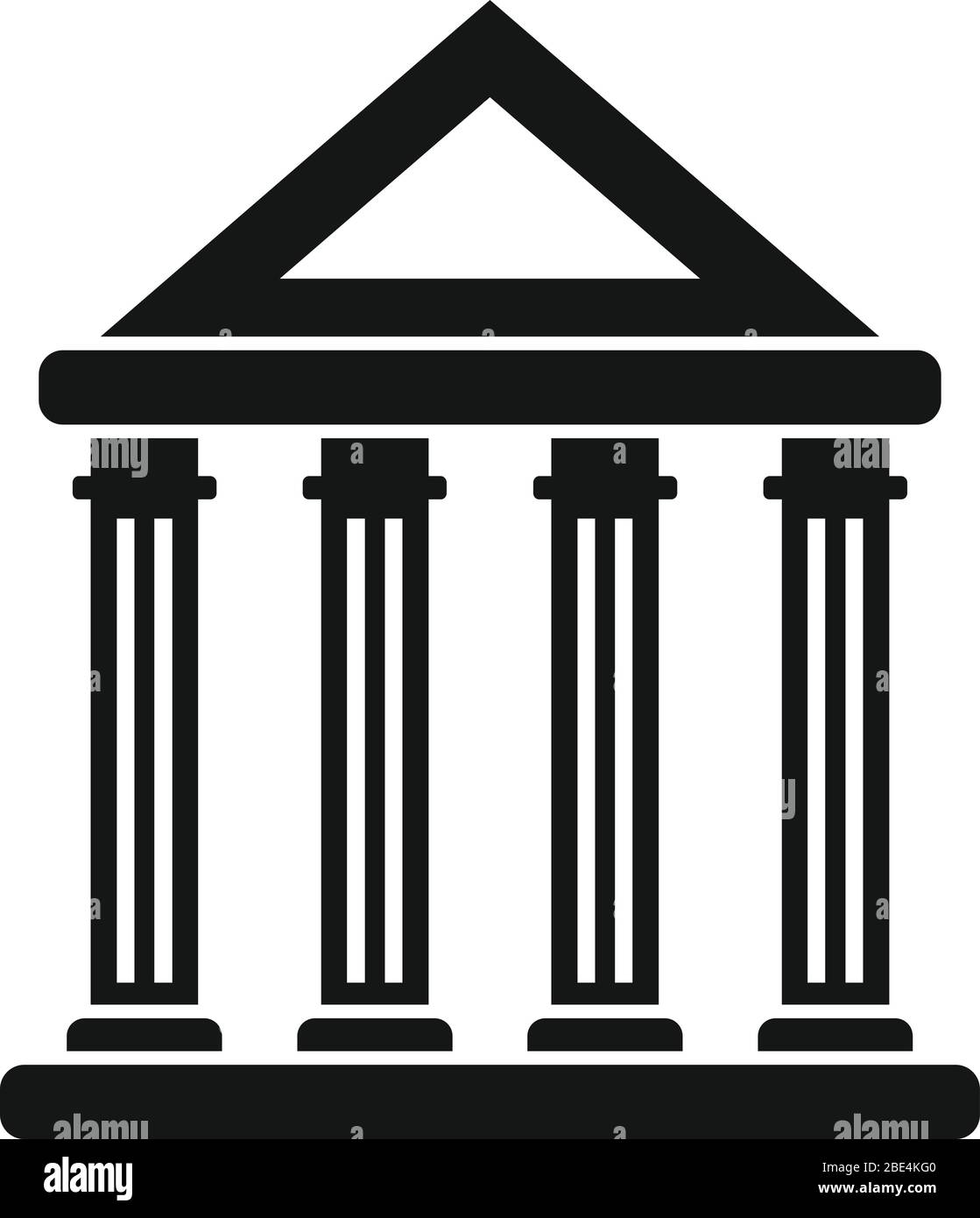 Bank building icon. Simple illustration of bank building vector icon ...