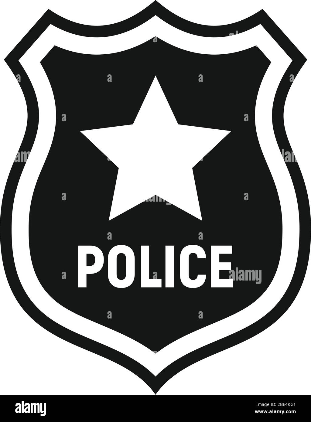 Police badge icon. Simple illustration of police badge vector icon for