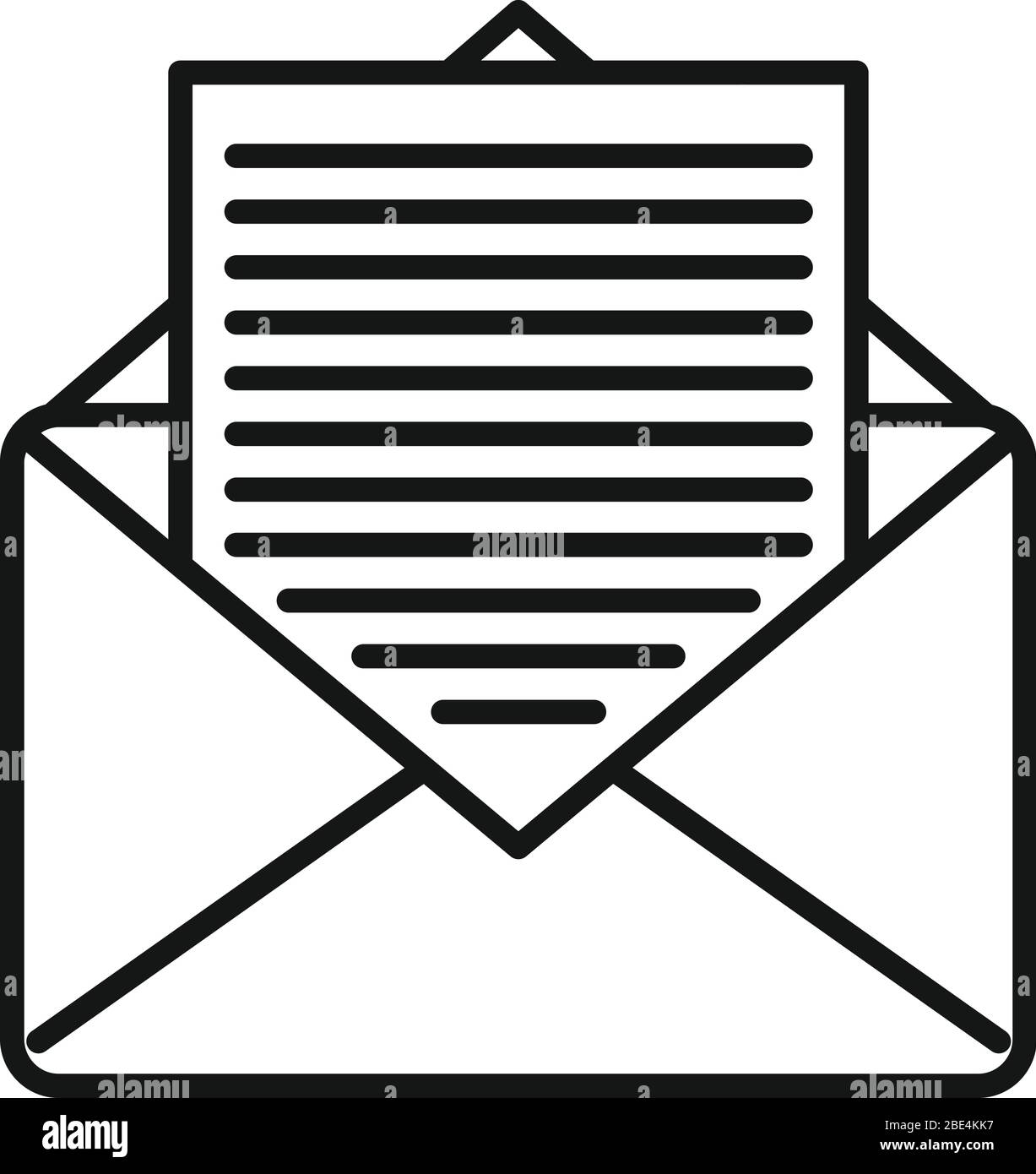 Email letter icon. Outline email letter vector icon for web design ...