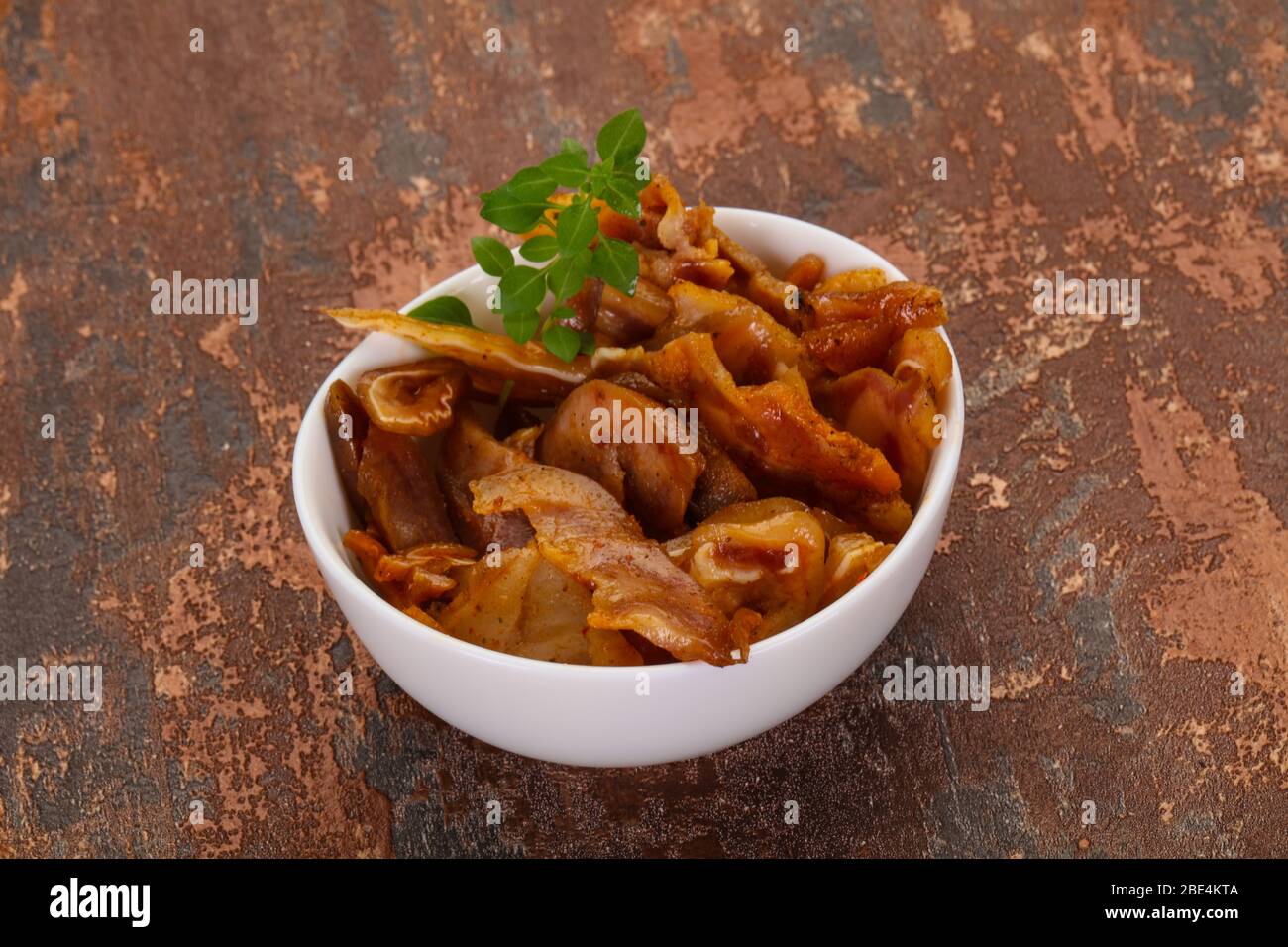 Pork ear snack in the bowl Stock Photo Alamy
