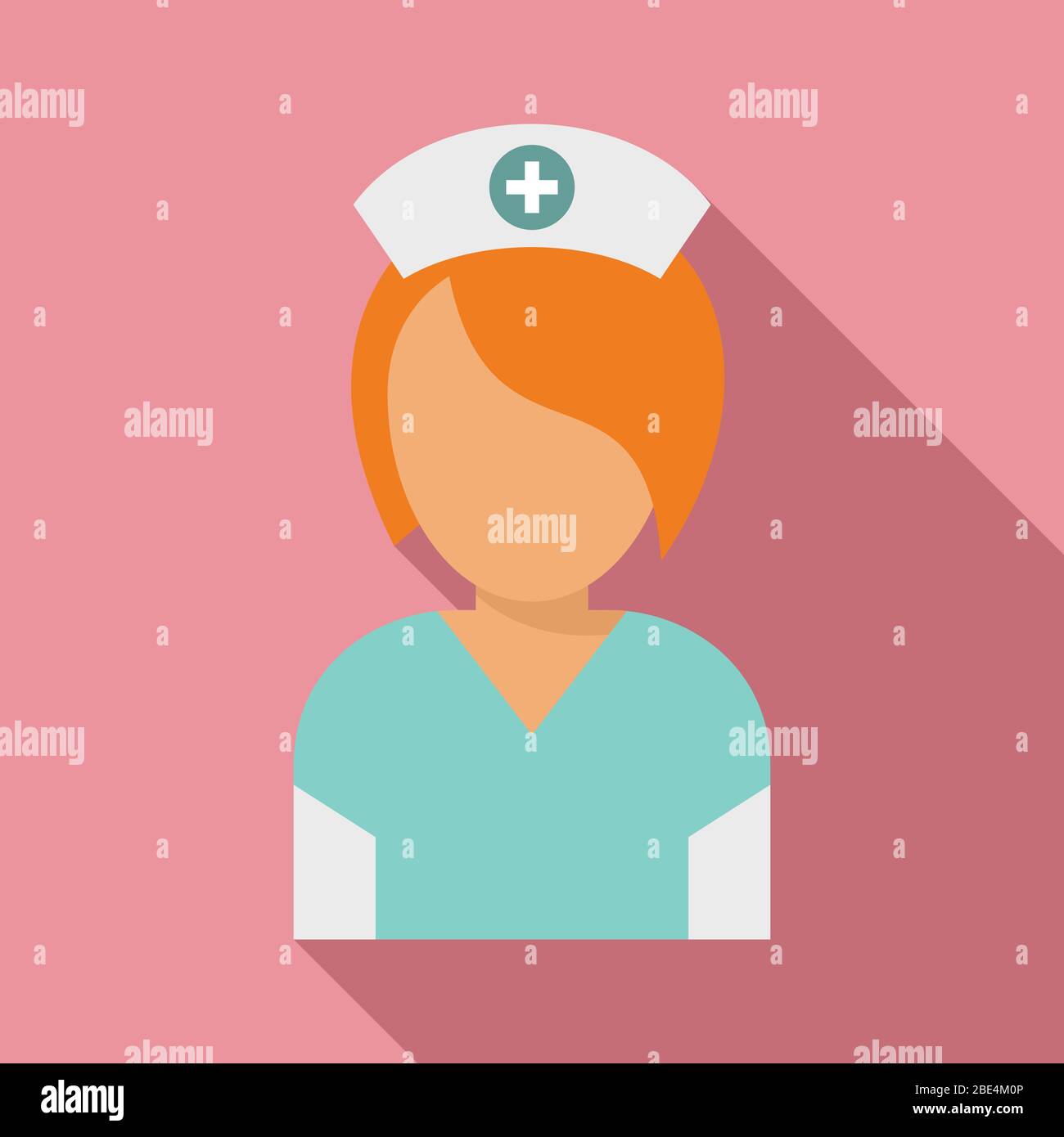 Nurse icon. Flat illustration of nurse vector icon for web design Stock ...