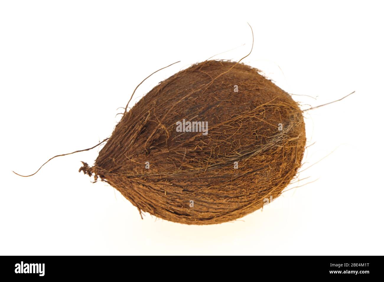 Ripe Coconut isolated on white background Stock Photo - Alamy