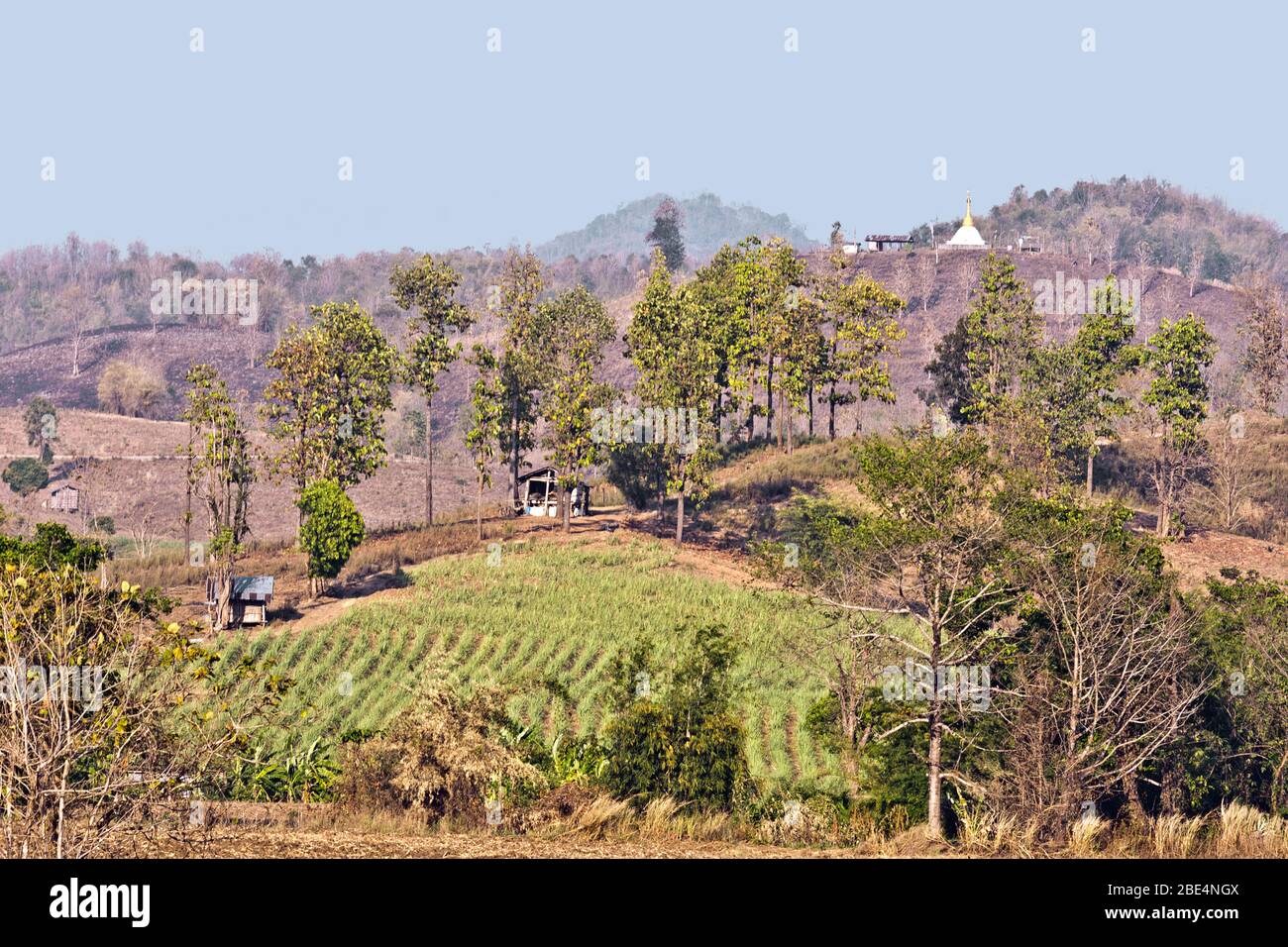 Scenic Landscape at Mae Sot, Thailand, Asia Stock Photo