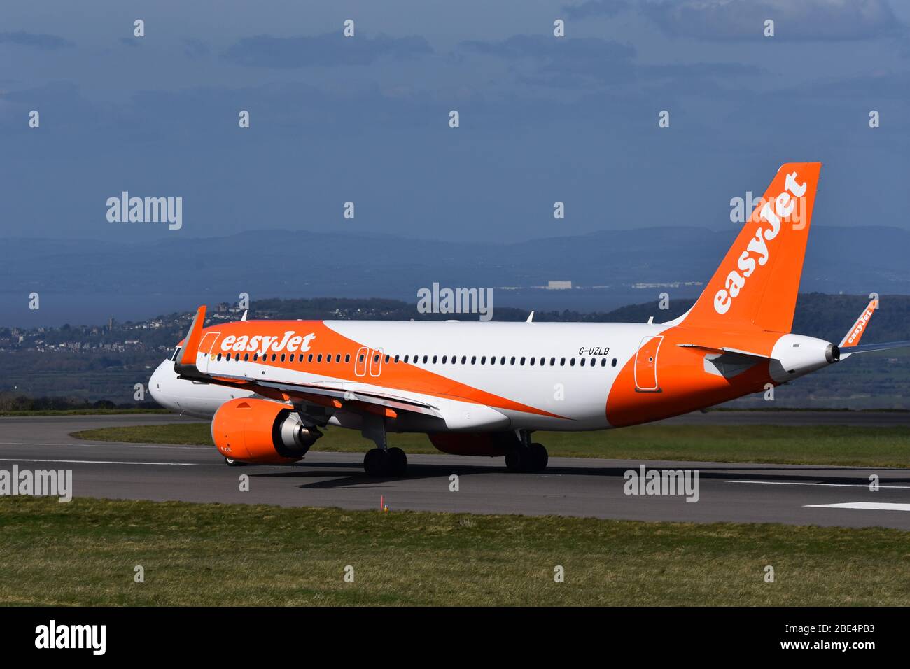 An easyJet aeroplane on the ground at Bristol Airport on the 16th of ...