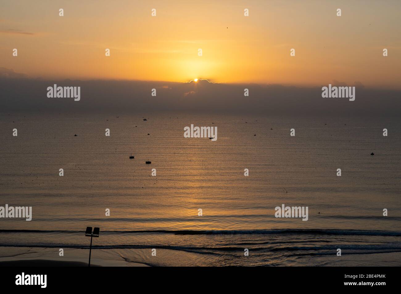 Sunrise on South China Sea Stock Photo