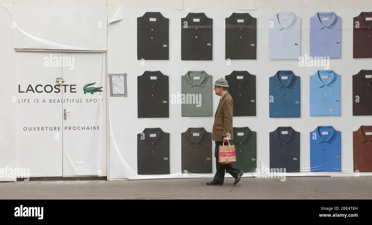 LACOSTE BOUTIQUE :WORK IN PROGRESS Stock Photo