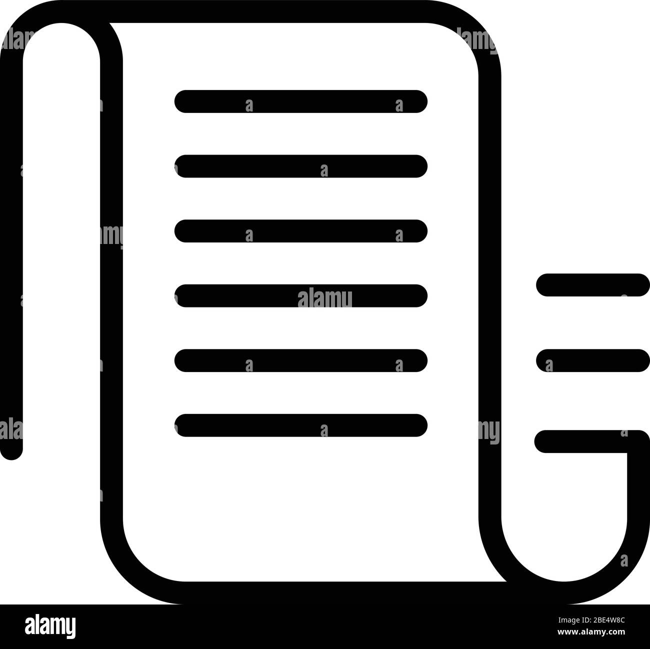 Scenario scroll icon, outline style Stock Vector