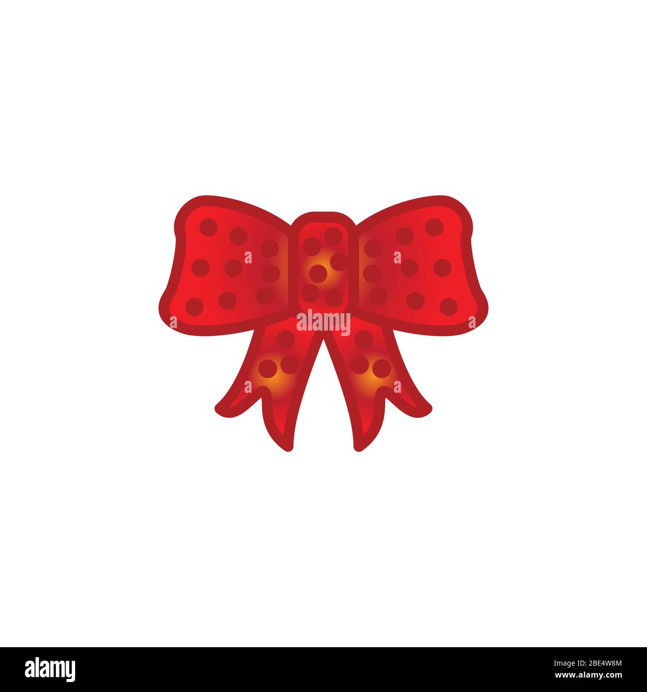 gift box, bow, bell. christmas element logo design. Vector Illustration Stock Vector