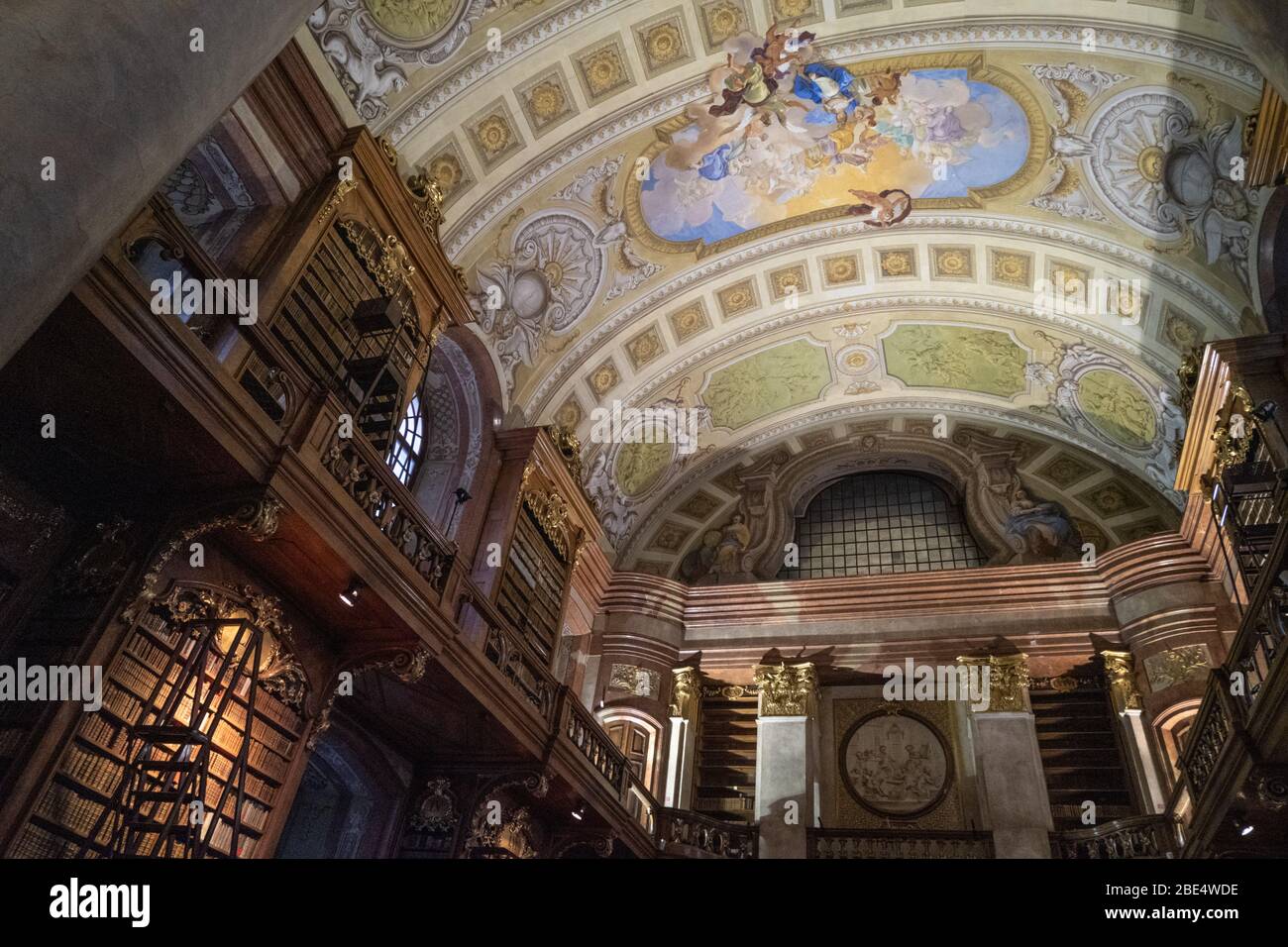 State Hall - Austrian National Library Stock Photo