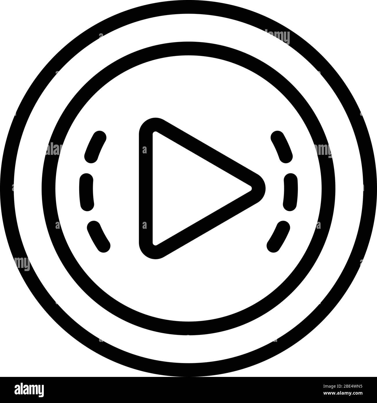Play button icon, outline style Stock Vector Image &amp; Art - Alamy