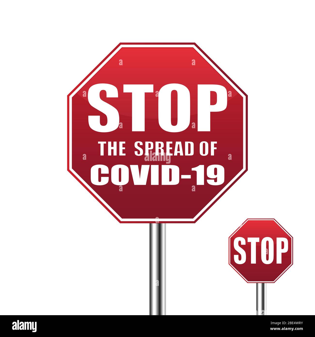 Coronavirus - caution road Sign. Warning about Coronavirus outbreak ...