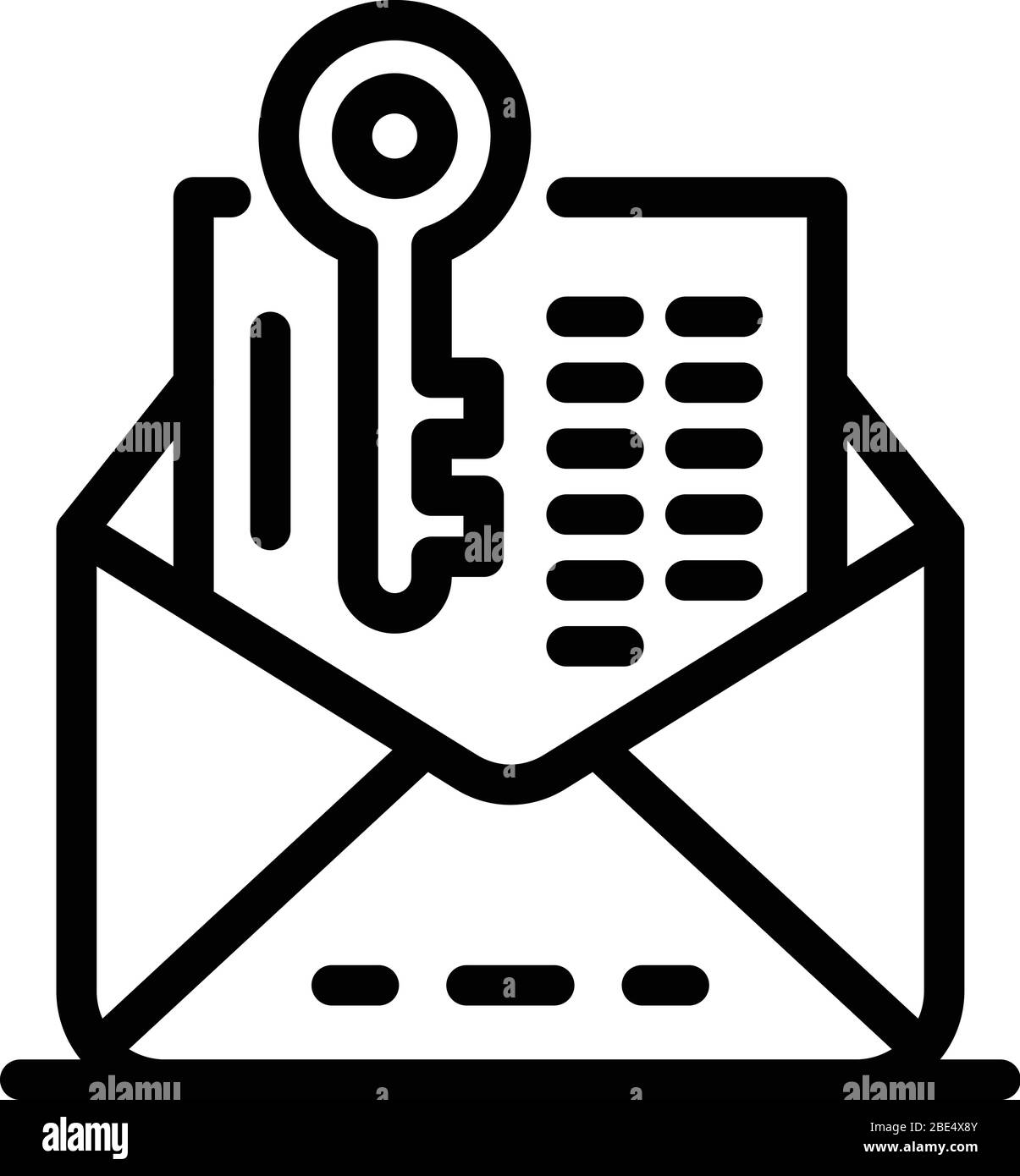 Advertising key icon, outline style Stock Vector