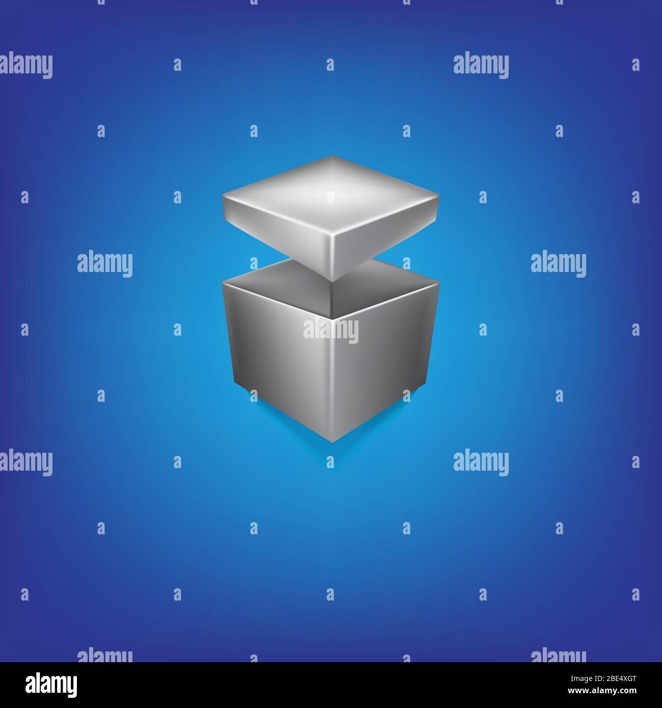Realistic Open Box. Gift Box. Vector Illustration Stock Vector