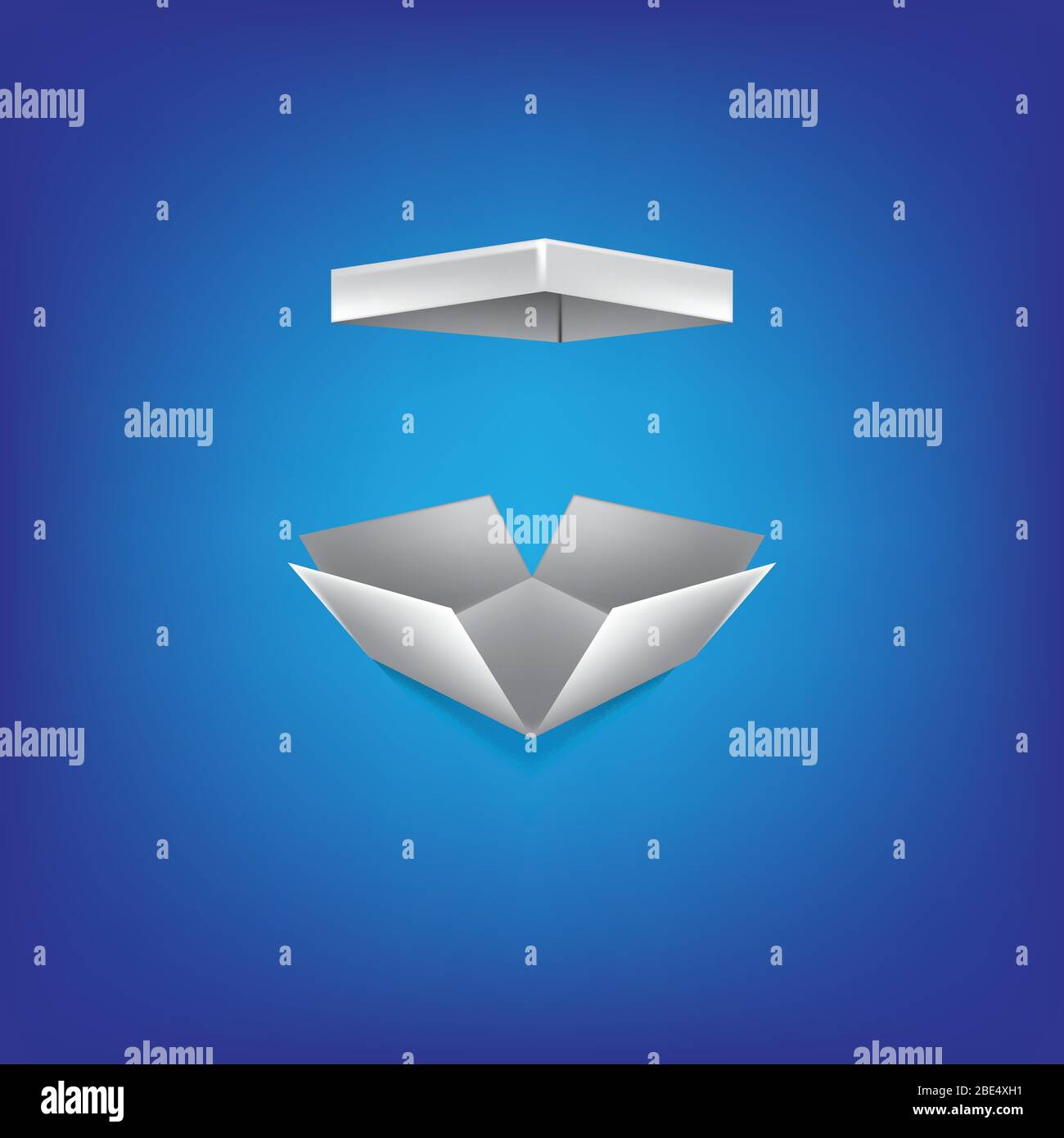 Realistic Open Box. Gift Box. Vector Illustration Stock Vector