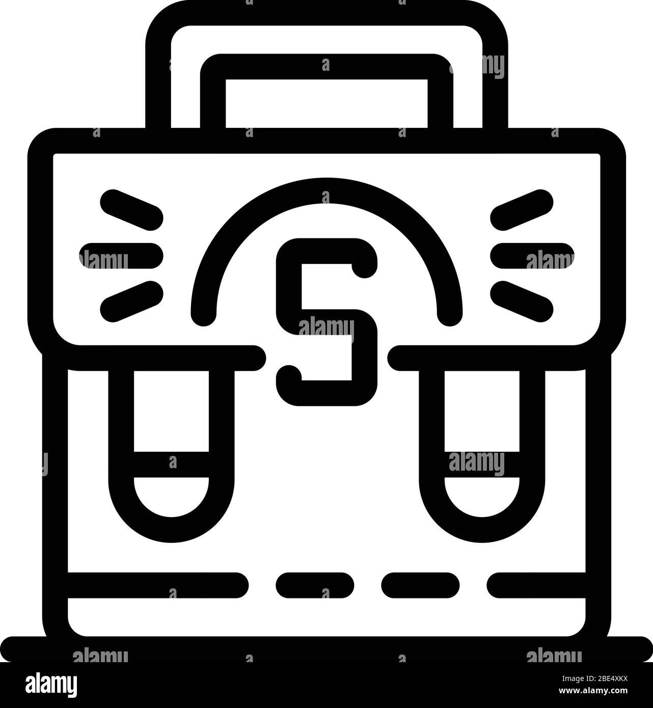 Money bag icon, outline style Stock Vector Image & Art - Alamy