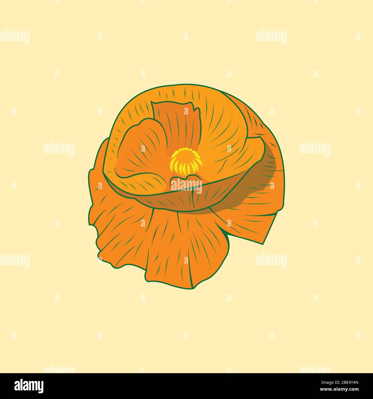 Lily Flower Logo Icon, vector illustration Stock Vector
