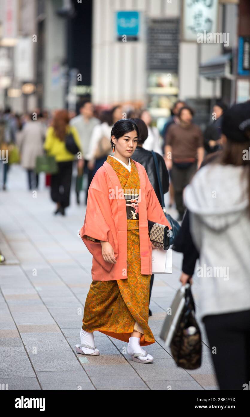 People in the streets of tokyo,japan,tokyo busy street,tokyo street before kovid corona,busy tokyo street Stock Photo