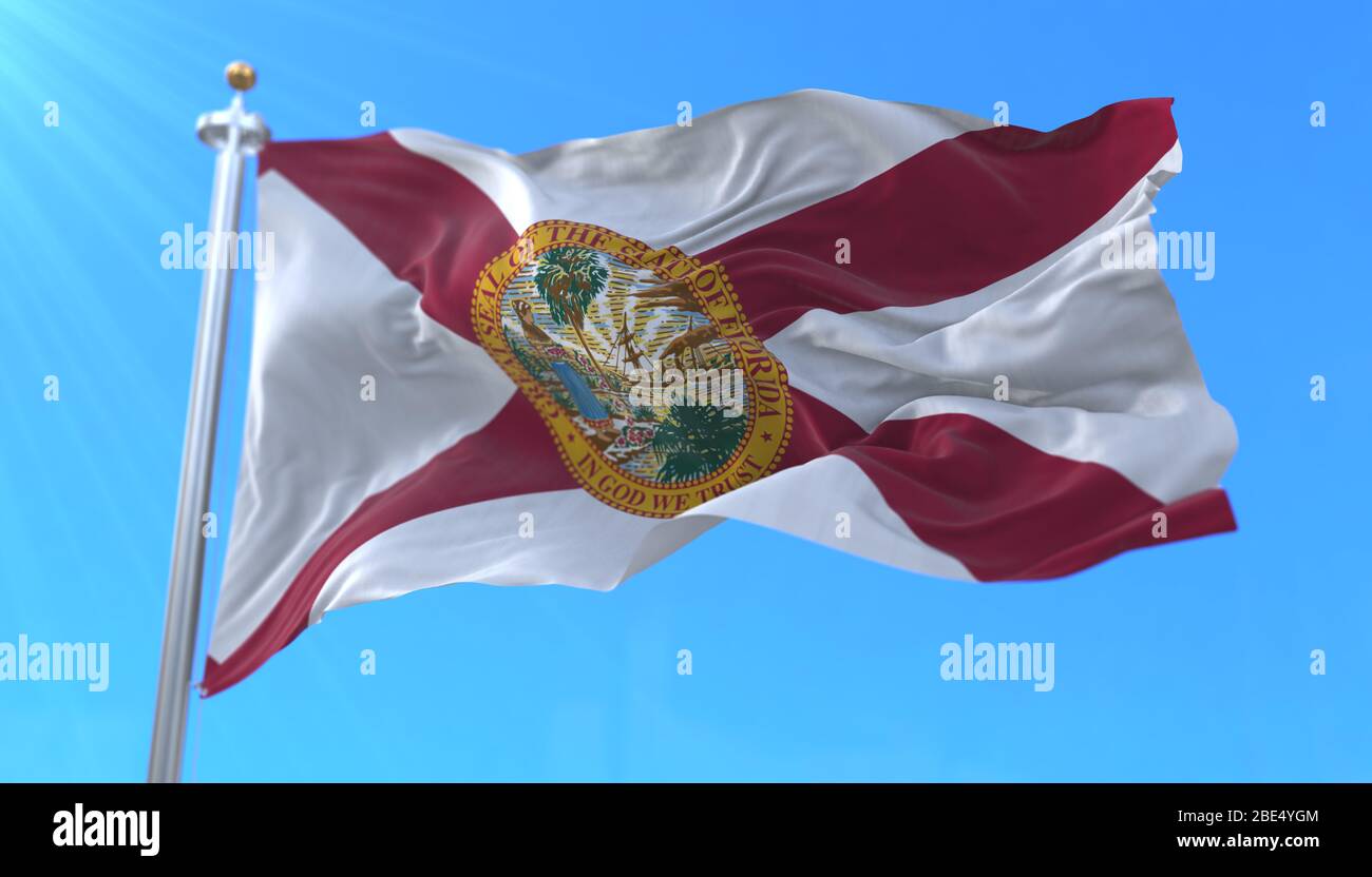 Flag of Florida state, region of the United States Stock Photo Alamy