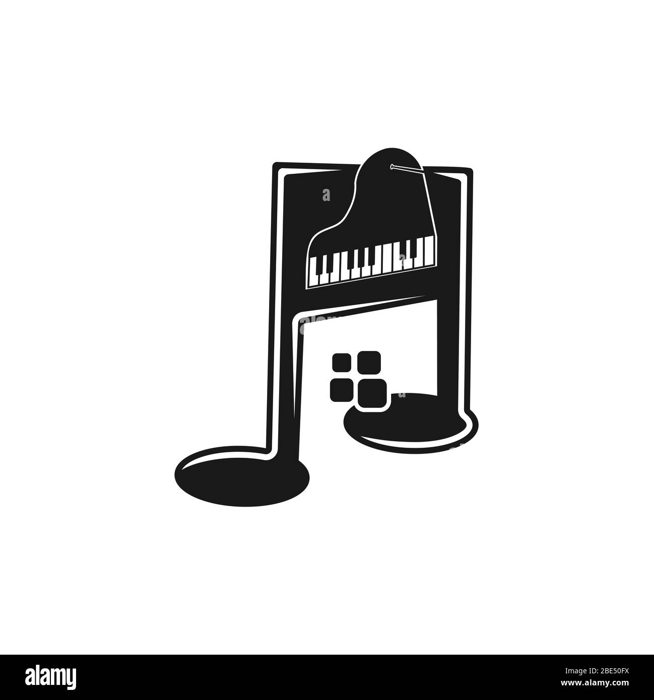Piano Instrument Logo Design .vector illustration Stock Vector Image ...