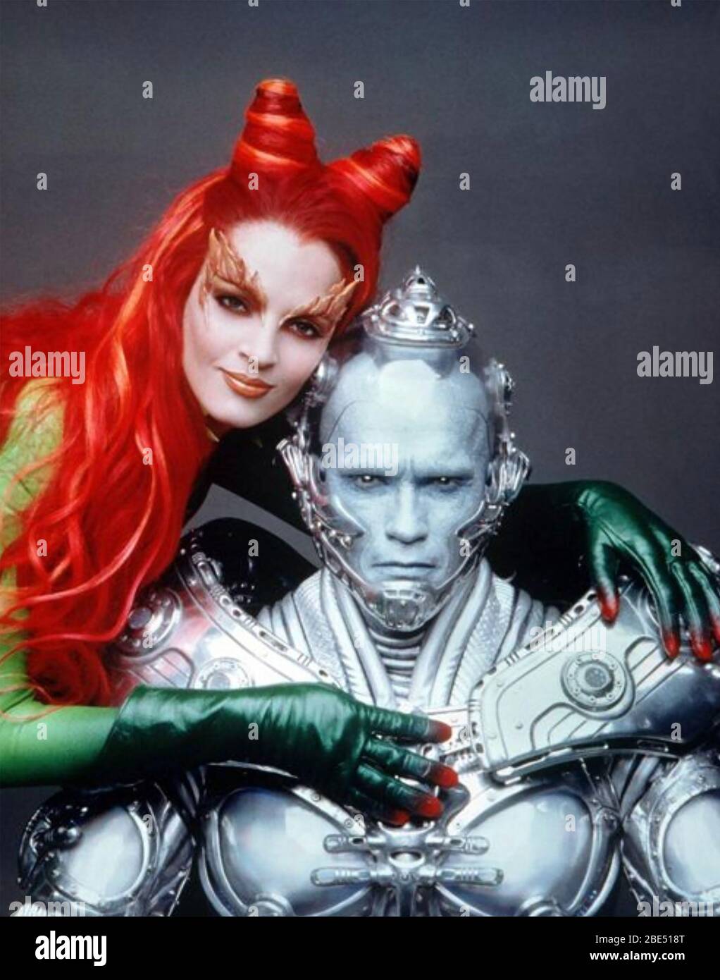 BATMAN AND ROBIN 1997 Warner Bros film with Uma Thurman and Arnold Schwarzenegger. Stock Photo