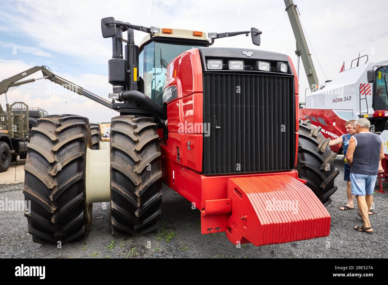 Sambek, Rostov Region, Russia, June 28, 2019: Modern economic Rostselmash RSM-2375 tractor with power 380 hp Stock Photo
