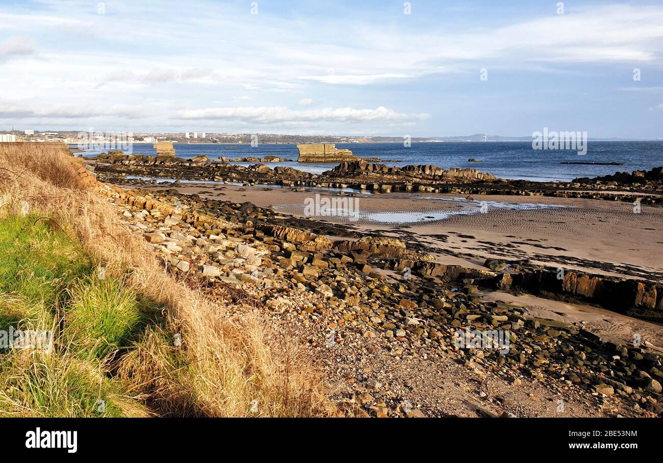 Fife Coastal Path from Burntisland to Kirkcaldy Scotland UK Stock