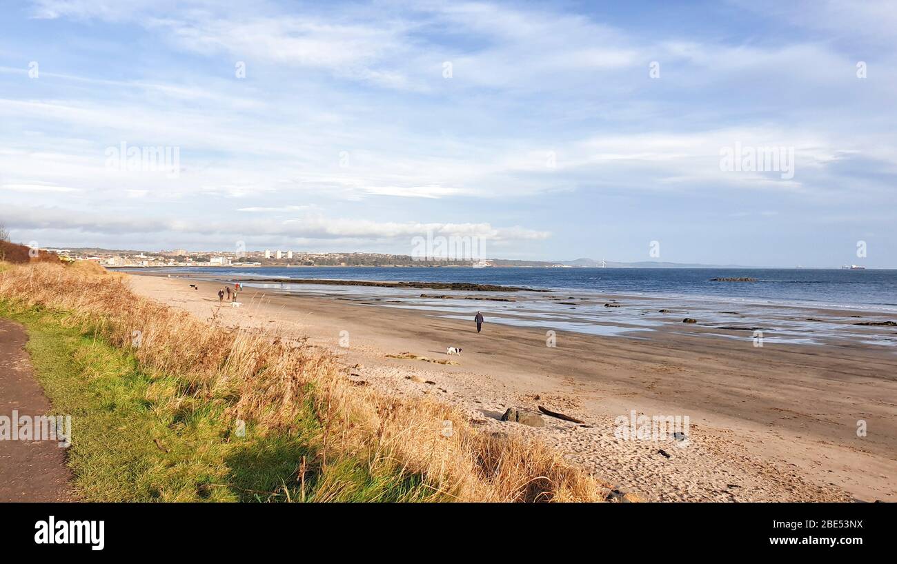 Fife Coastal Path from Burntisland to Kirkcaldy Scotland UK Stock