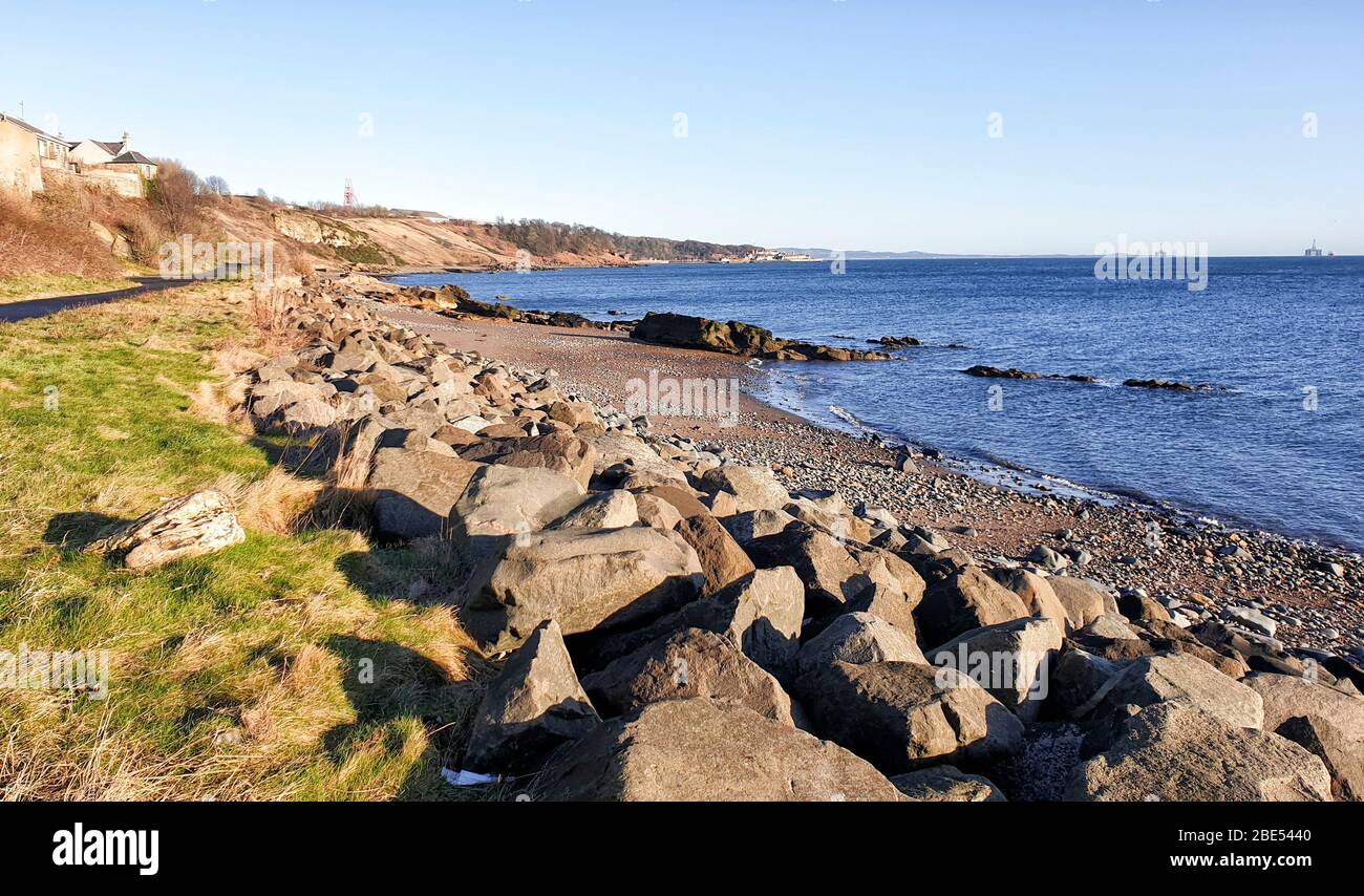 Fife Coastal Path from Burntisland to Kirkcaldy Scotland UK Stock