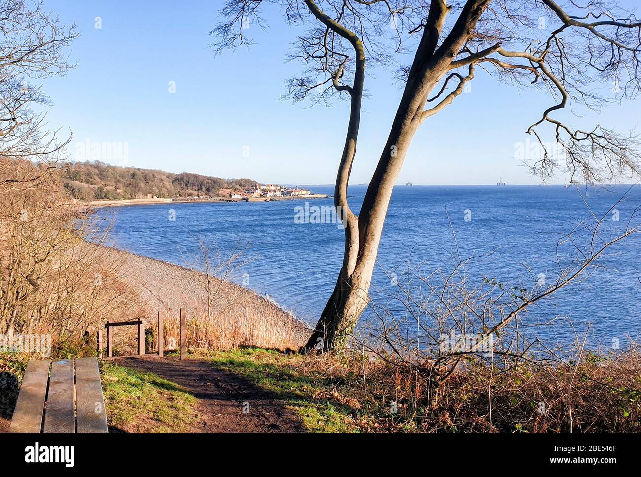 Fife Coastal Path from Burntisland to Kirkcaldy Scotland UK Stock