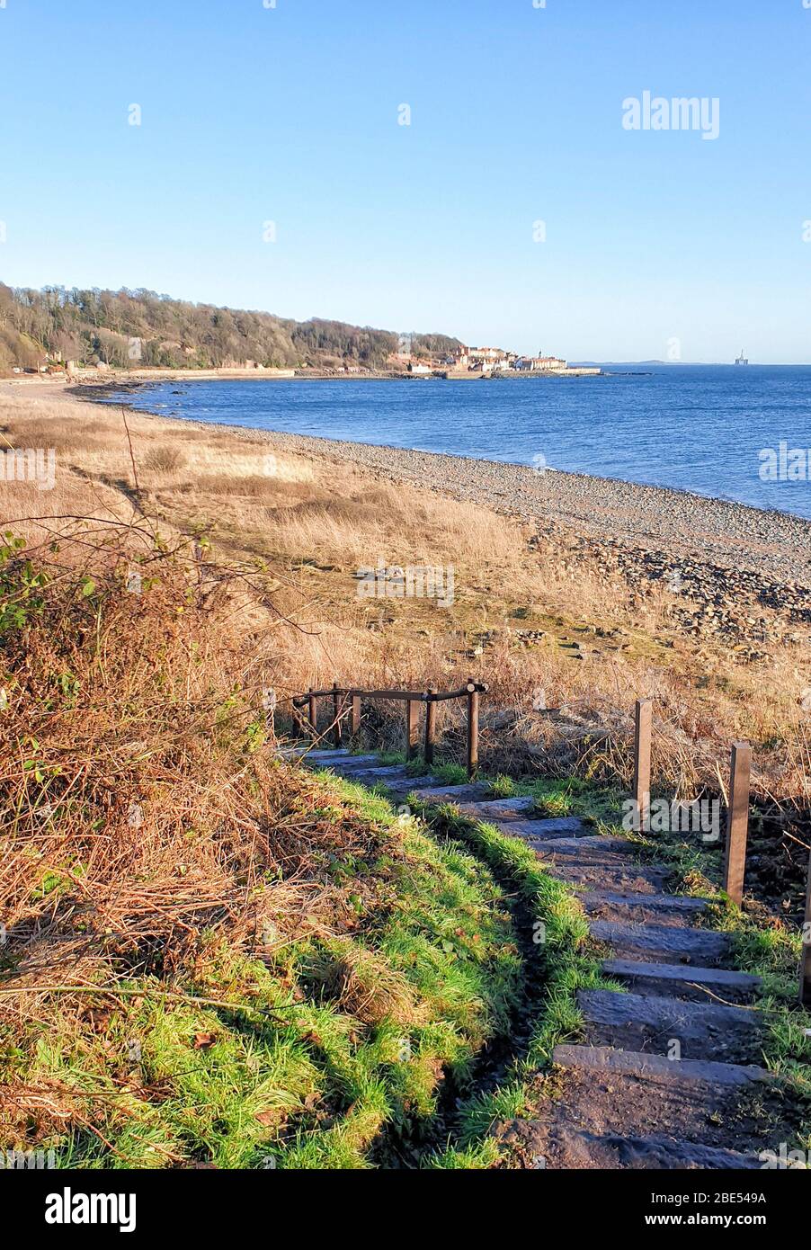Fife Coastal Path from Burntisland to Kirkcaldy Scotland UK Stock