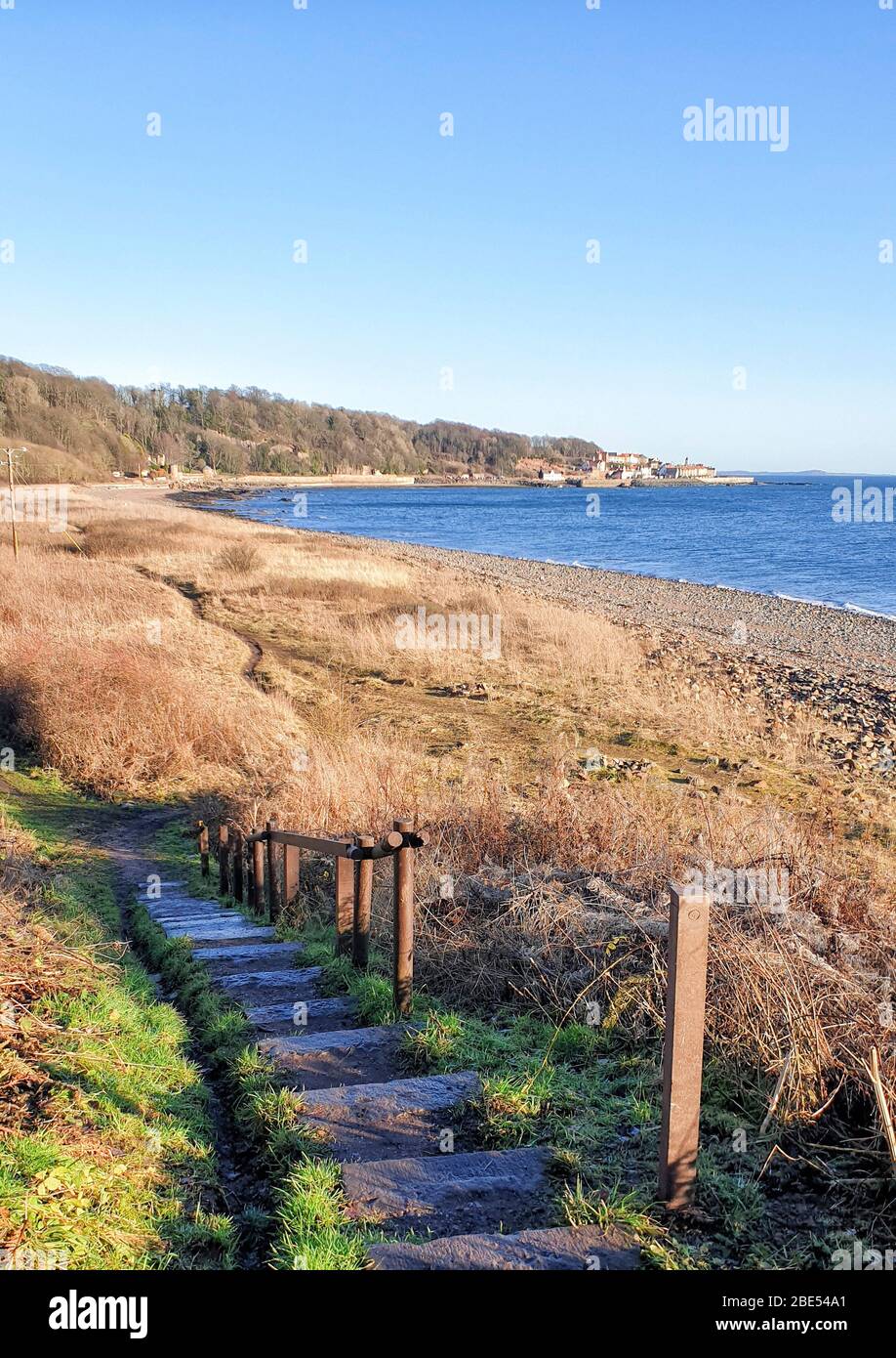 Fife Coastal Path from Burntisland to Kirkcaldy Scotland UK Stock
