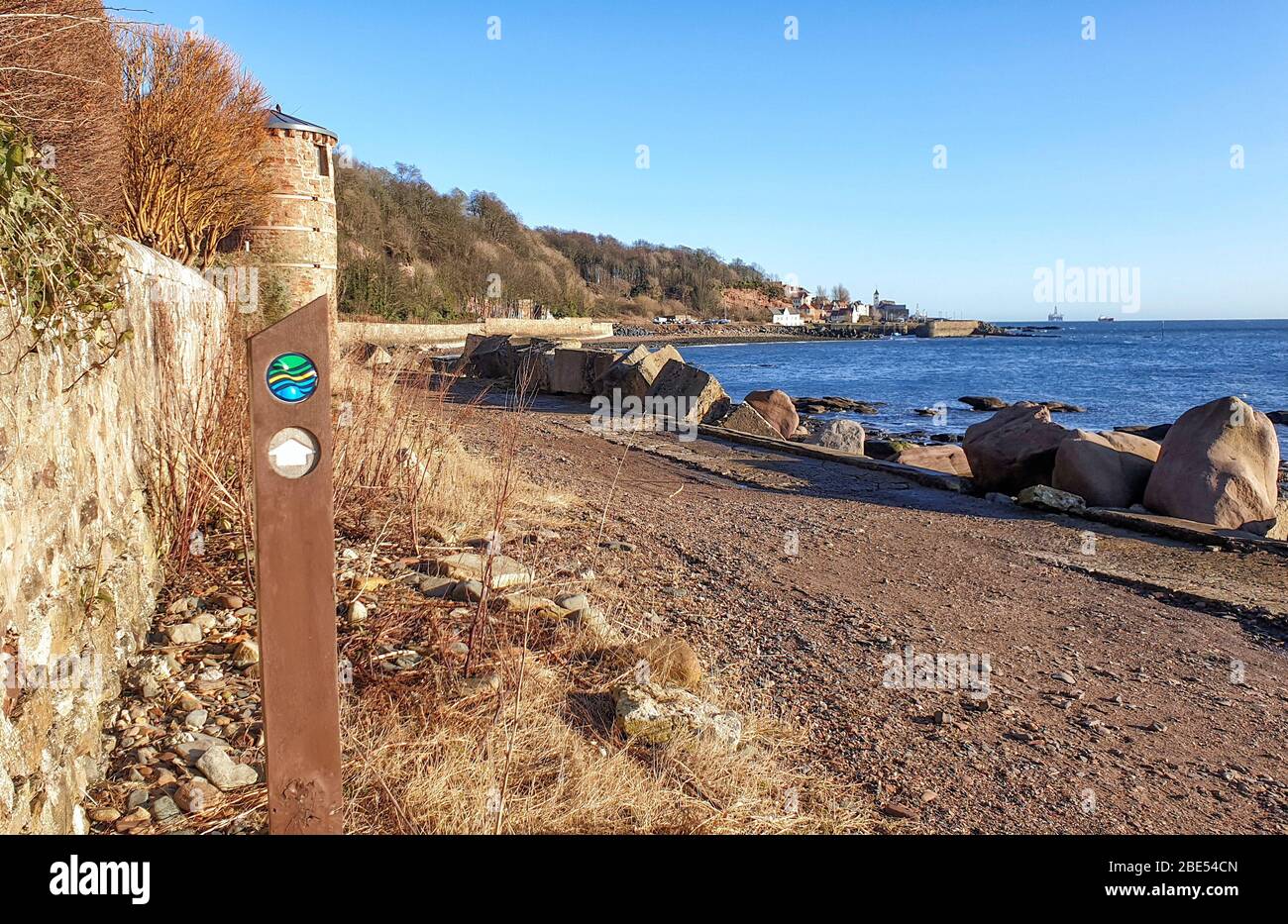 Fife Coastal Path from Burntisland to Kirkcaldy Scotland UK Stock