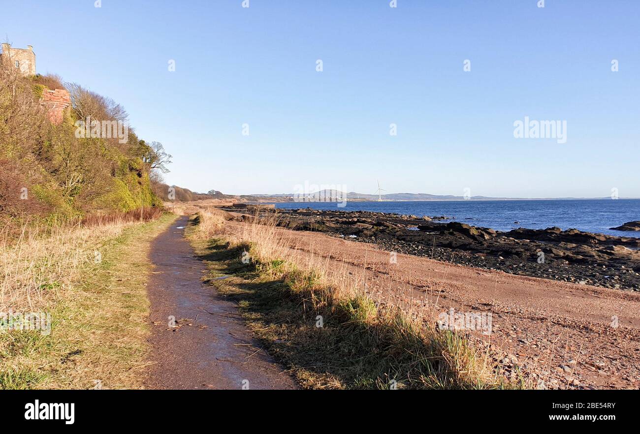 Fife Coastal Path from Burntisland to Kirkcaldy Scotland UK Stock