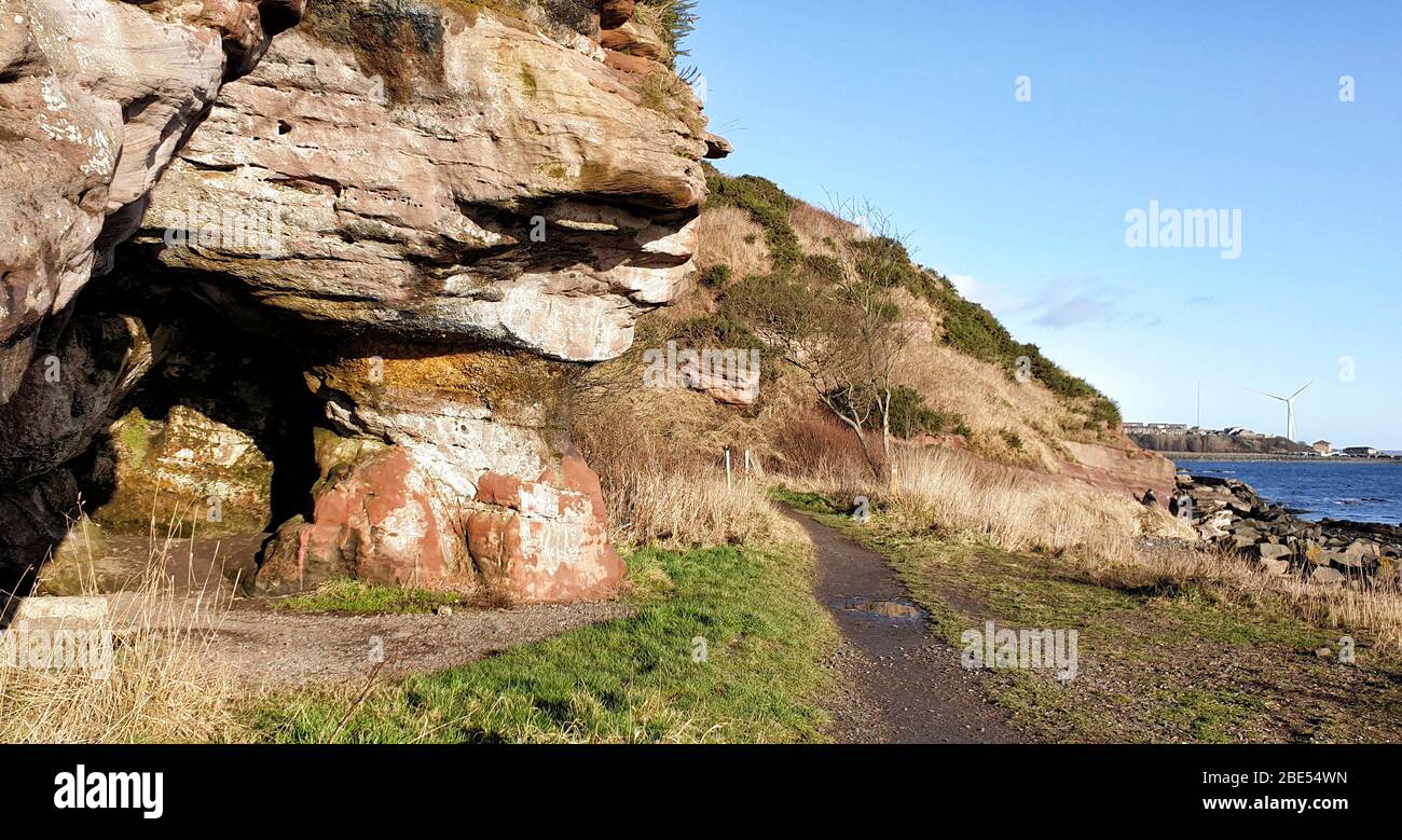 Fife Coastal Path from Burntisland to Kirkcaldy Scotland UK Stock