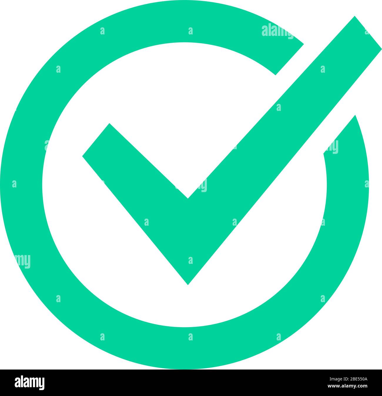 Check mark sign. Checklist green marking logo, check web pictogram,  positive checked confirm and accept okey mark. Circle confirmation success  sign Stock Vector Image & Art - Alamy