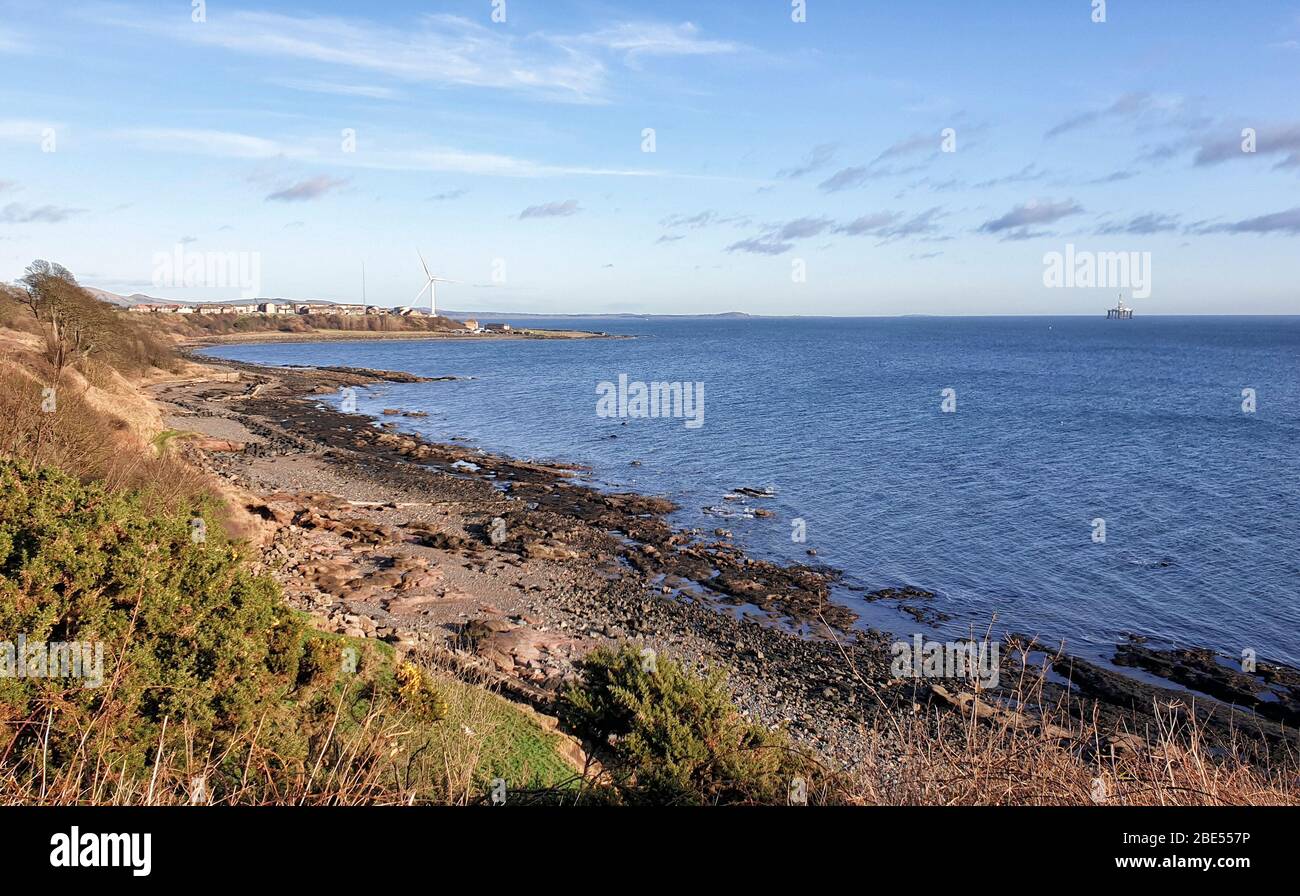 Fife Coastal Path from Burntisland to Kirkcaldy Scotland UK Stock