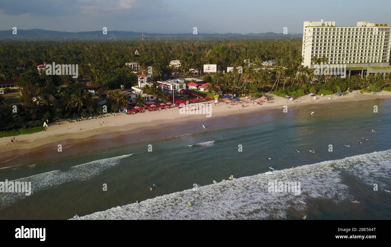Aerial view of Sri Lanka beach. Stock Photo