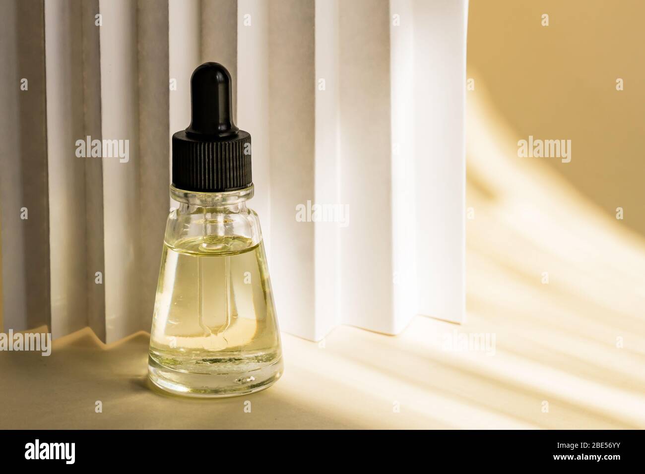 Download Blank Packaging Clear Glass Serum Bottle With Essential For Cosmetic Products Design Mock Up On Pastel Paper Background Stock Photo Alamy