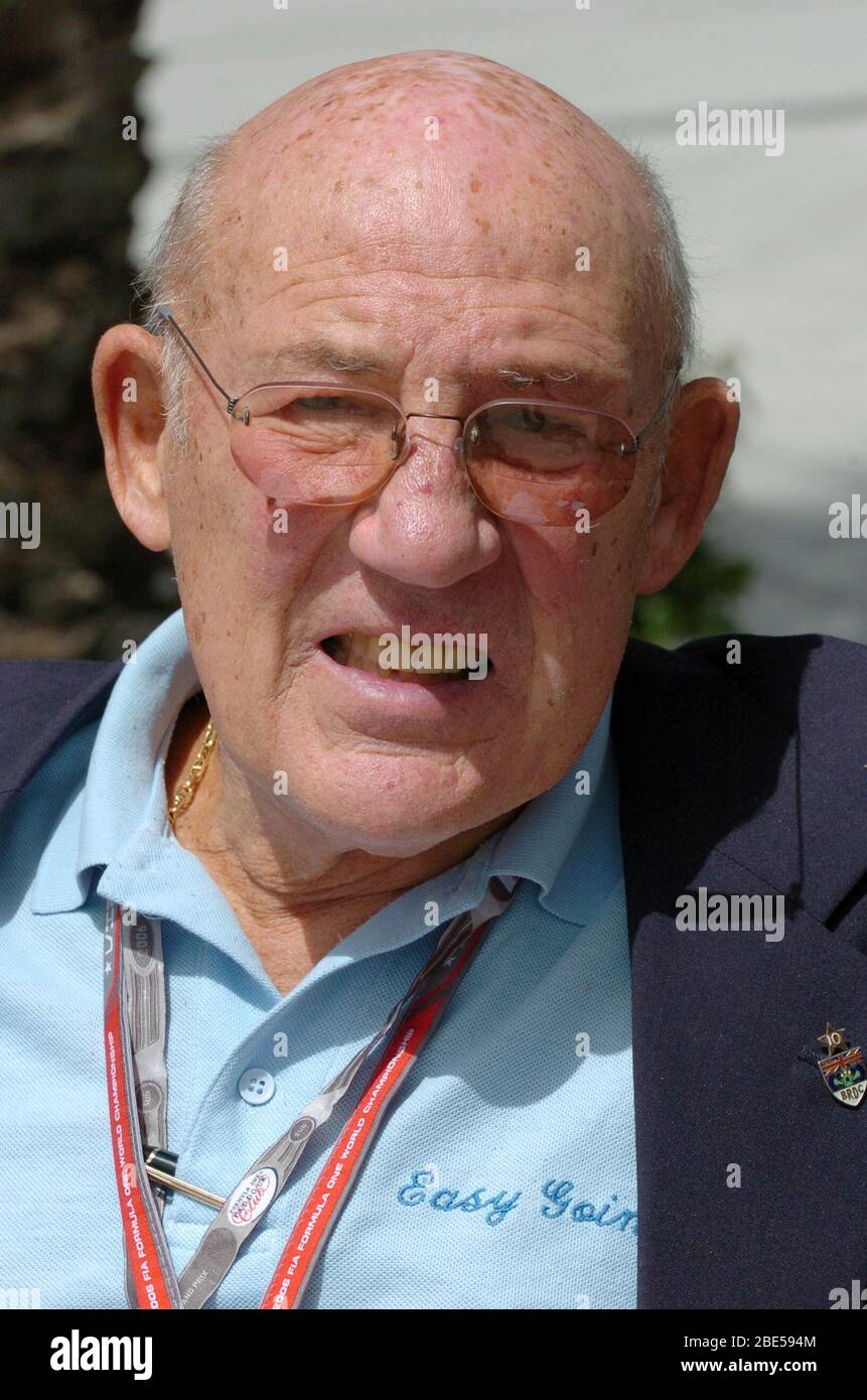 Sakhir, Bahrain. 12th Apr, 2020. Ex racing driver Stirling MOSS died at the age of 90. Archive photo; Sir Stirling Moss, GBR, ex racing driver, portrait, formula 1, Bahrain Grand Prix 2006/12/03/2006. | usage worldwide Credit: dpa/Alamy Live News Stock Photo