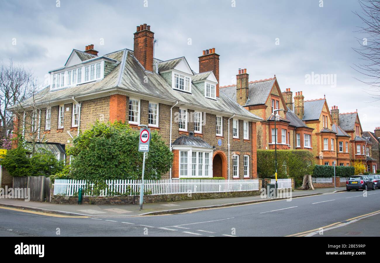 Street of houses in Wimbledon south west London UK Stock Photo Alamy
